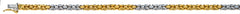 Collier King's chain classic bicolore (or jaune/blanc) 750 environ 3,5 mm x 50 cm