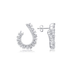 boucles d'oreilles en or blanc avec diamants - BKP0001153