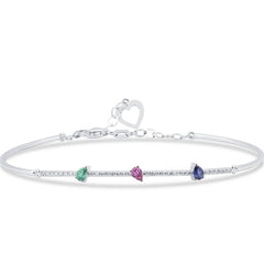 Elegantes Goldarmband mit Diamant sowie Rubin, Saphir & Smaragd (14K / 18K) - BL0000451