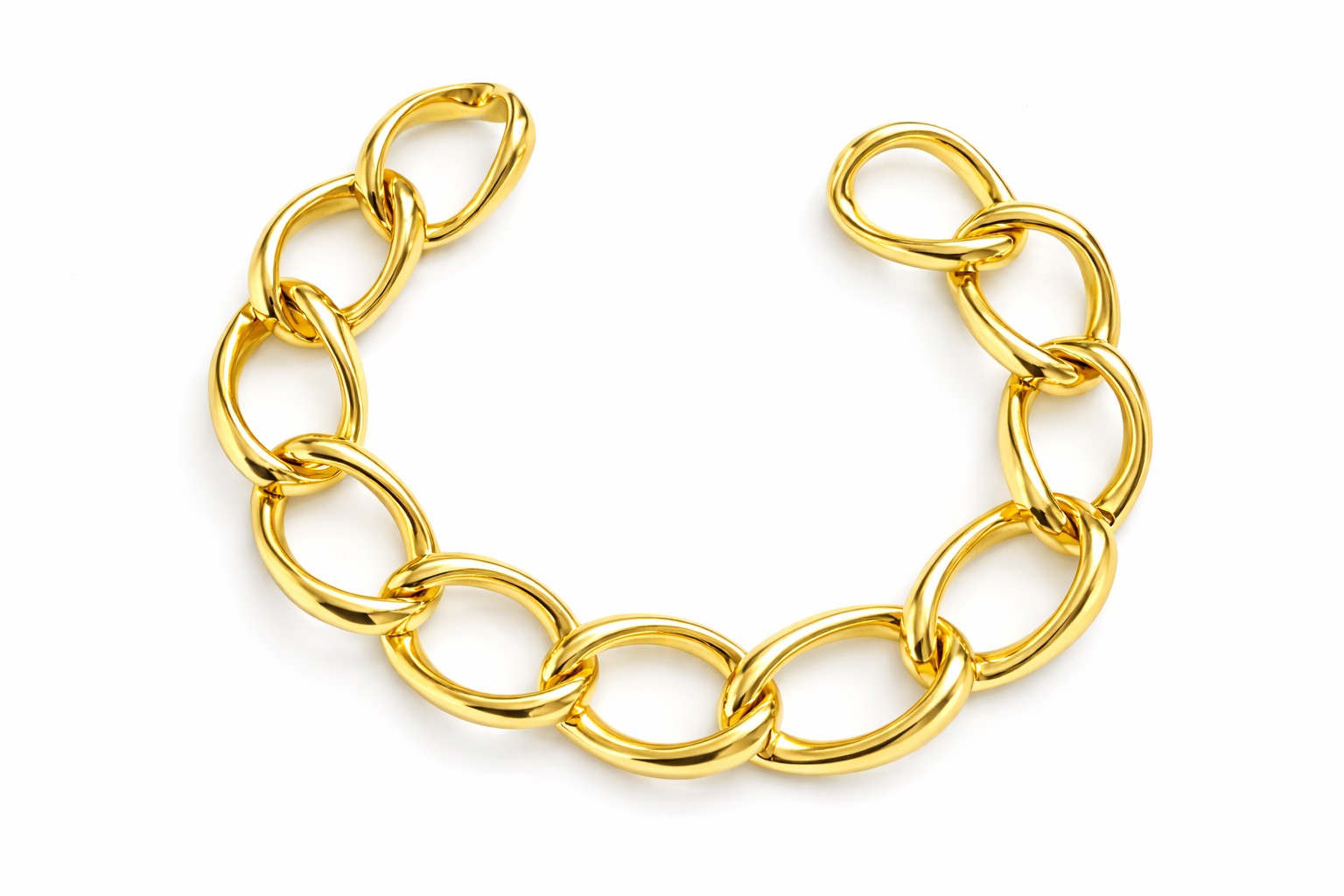 Panzer Armband offen Gelbgold 750 Handarbeit 18,5 mm 22 cm
