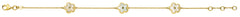 Armband Gelbgold 375 mit vier Perlmutt Blumen Elementen