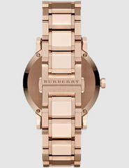 Montre chronographe unisexe Burberry en or rose « The City » - BU9353