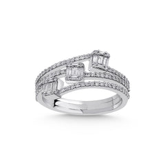 bague en or blanc avec diamants - BYZ0002676