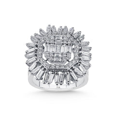 bague en or blanc avec diamants - BYZ0003429