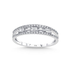 bague en or blanc avec diamants - BYZ0004010