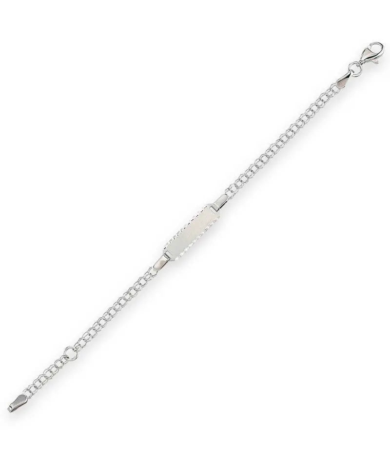Baby Kinder Weissgold 750 ID-Bracelet mit Gratis Gravur - WB-498/18