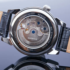Residencewatches Yin Yang Automatik Silber, 44mm Herrenuhr