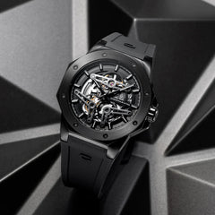 Cornavin Automatik Herrenuhr Skelet in Schwarz - SK.04.R