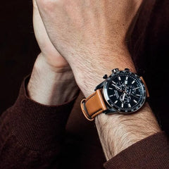 Candino Gents Sport MännerSchweizer Uhr aus  Braunes Leder - C4759/1