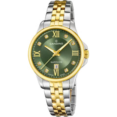 Candino Lady Elegance DamenSchweizer Uhr mit Grünem Zifferblatt - C4767/4