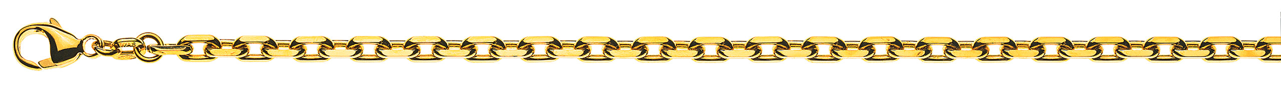 Collier Anker 4-fach geschliffen Gelbgold 750 ca. 3.5mm
