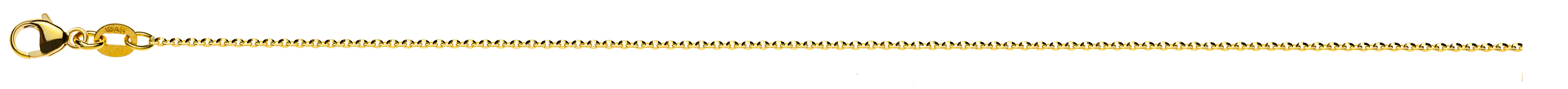 Collier Anker oval mit Messerschliff Gelbgold 750 ca. 1.2mm