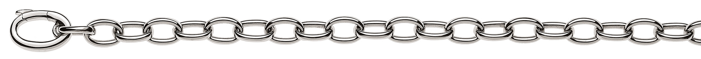 Armband Anker Oval Weissgold 750 Handarbeit 6.0mm 20cm