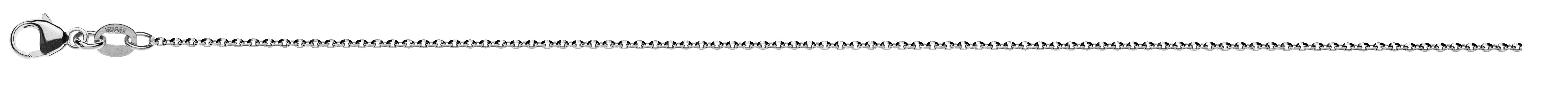 Collier Anker oval Messerschliff Weissgold 375 ca. 1.2mm