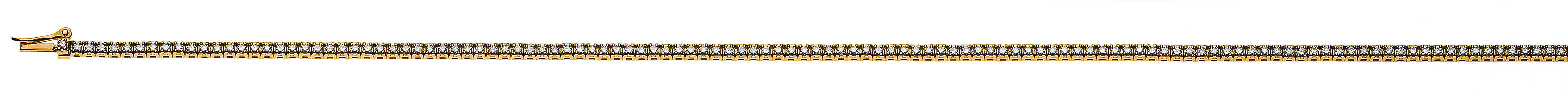 Collier Tennis Gelbgold 750 mit 288 Brillanten H SI 1.68ct 42cm