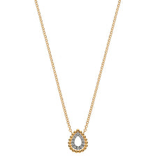 Collier Gelbgold 750 mit tropfenformigem Diamant-Anhänger
