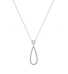 Collier Weissgold 750 Tropfenform 55 Brillanten 0.15ct.