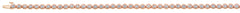Tennis Armband Rotgold 750 zargengefasst 1.53 ct. 18cm