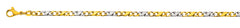 Collier Bicolor Gelb-/Weissgold 750 poliert 3,5 mm