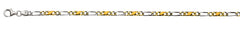 Figaro Collier Bicolor 750 poliert satiniert 3.5 mm 55 cm