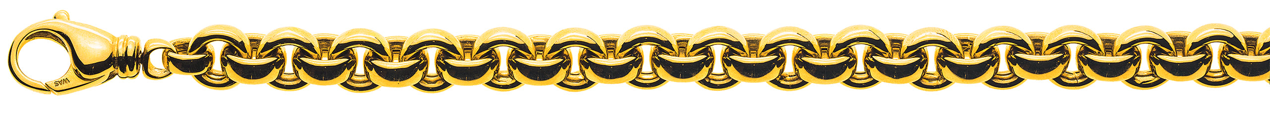 Armband Erbskette Gelbgold 750 Handarbeit ca. 9.5mm