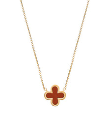 Collier Gelbgold 750 mit Karneol Anhanger 45cm