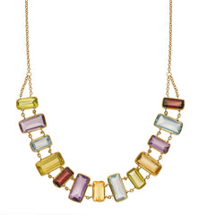 Collier Gelbgold 750 Multicolor 45cm verstellbar