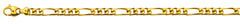 Armband Figaro 8-fach diamantiert Gelbgold 750 ca. 6,0 mm