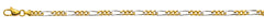 Collier Figaro Bicolor Gelb-Weissgold 750 ca. 4,0mm