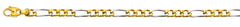 Armband Figaro Bicolor Gelb-/Weissgold 750 ca. 6,0mm