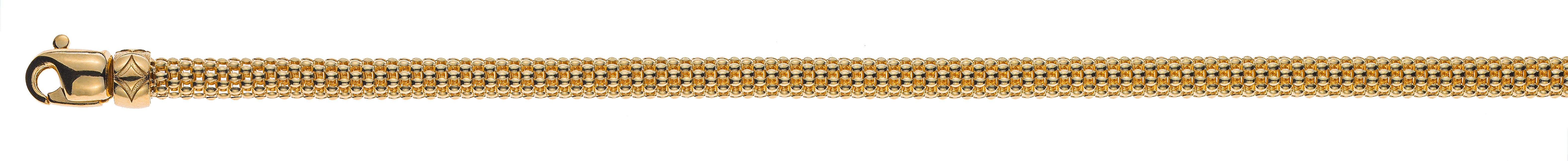 Collier Gelbgold 750 poliert, 45cm, 5mm rund geflochten Handarbeit