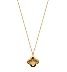 Collier Gelbgold 750 Klee Anhänger 45cm