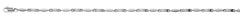 Collier Weissgold 750 Fantasie halbmassiv poliert 2.3mm 45cm