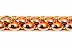 Collier Rotgold 750 Handarbeit 9.2mm 45cm
