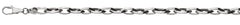 Collier Navette Messerschliff Weissgold 750 halbmassiv 45cm