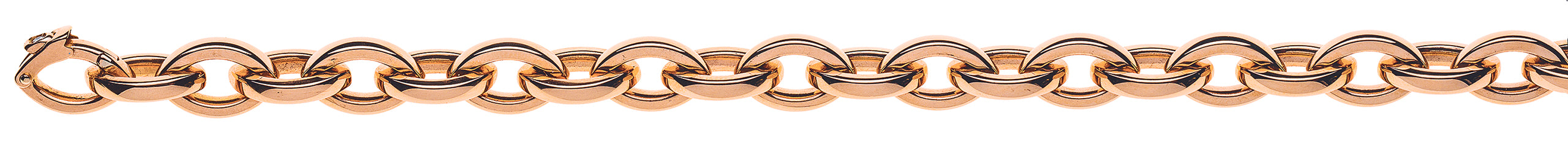 Armband Navette Rotgold 750 poliert Carré-Draht