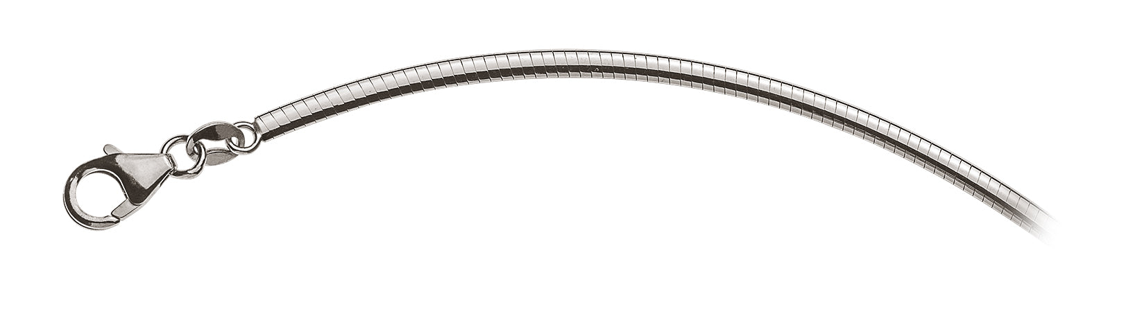 Collier Omega Double Face Matt-Glanz Weissgold 750 ca. 2,5mm 40cm