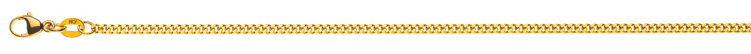 Collier Panzerkette geschliffen Gelbgold 375 ca. 2,1mm