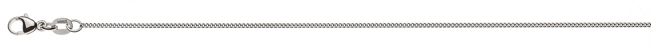 Collier Panzerkette geschliffen Weissgold 750 ca. 1,2mm
