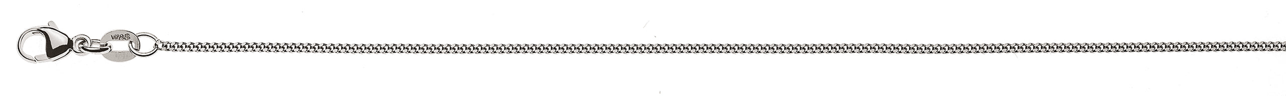 Collier Panzerkette Geschliffen Weissgold 585 ca. 1.4 mm