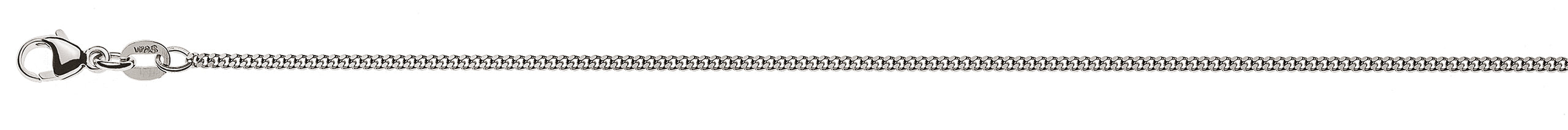 Collier Panzer geschliffen Weissgold 375 ca. 1.6mm