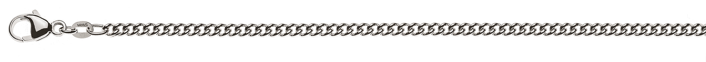 Collier Rundpanzerkette Weissgold 750 ca. 2,8mm