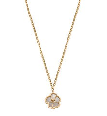Collier Perlmutt Rosenform Gelbgold 375