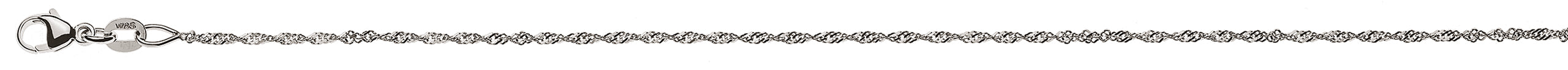 Collier Singapur Weissgold 375 ca. 1.2mm