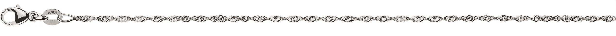 Collier Singapur Weissgold 375 ca. 1.5mm