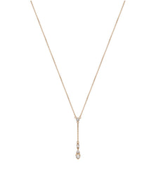 Y-Collier Anker Gelbgold 375 mit Zirkonias 45cm