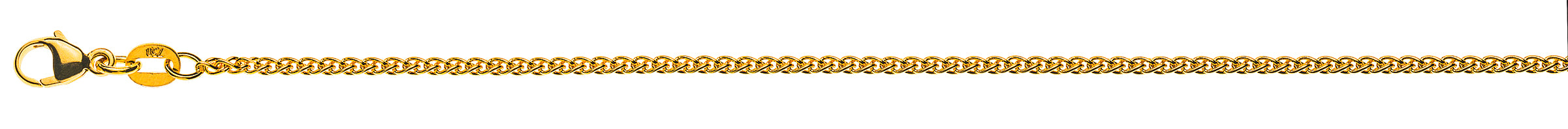 Collier Zopf Gelbgold 585 ca. 1.6mm