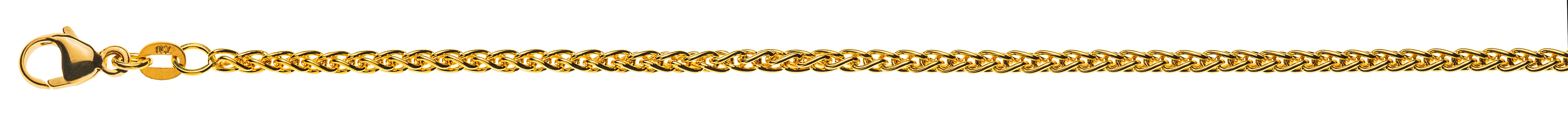 Armband Zopf Gelbgold 750 ca. 2.5 mm