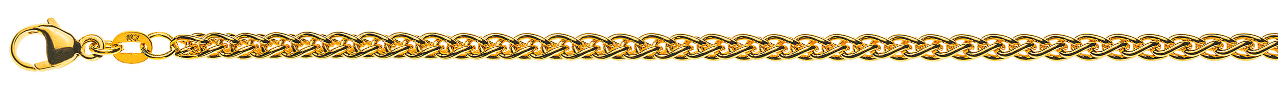 Collier Zopf Gelbgold 750 ca. 3.3mm