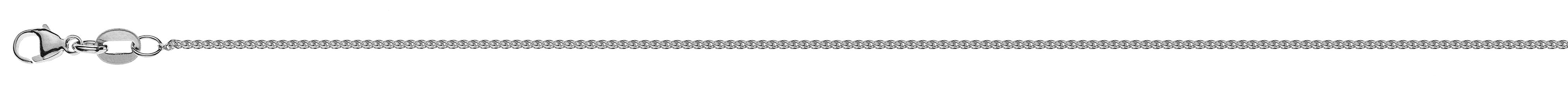 Collier Zopfkette Weissgold 750 ca. 1.0mm